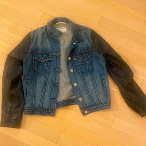 Rag and bone half Jean, half leather jacket barely worn